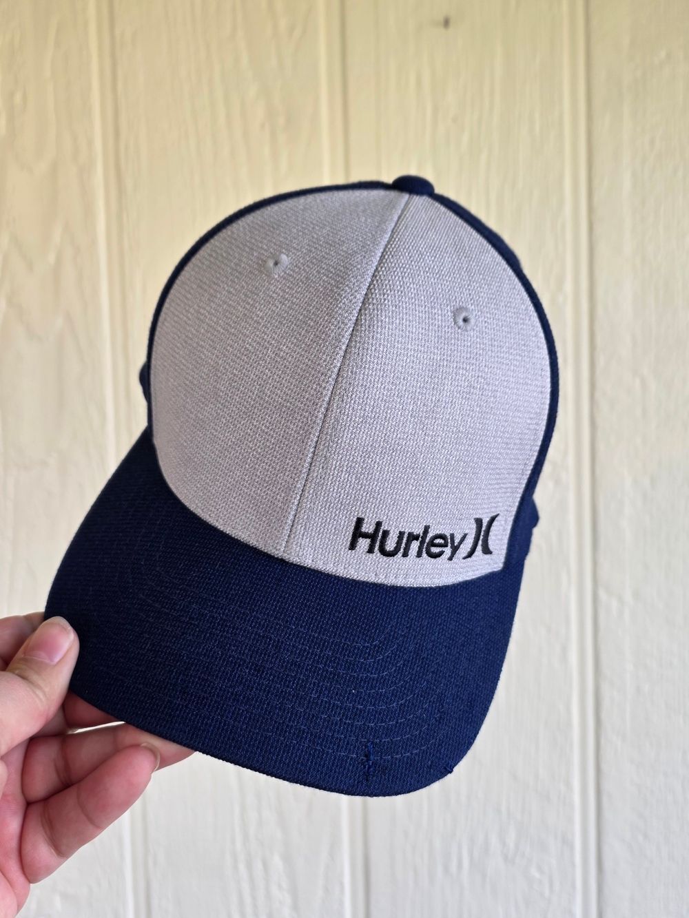 Hurley Two-Tone Trucker Hat in Navy and Light Gray, Size L-XL